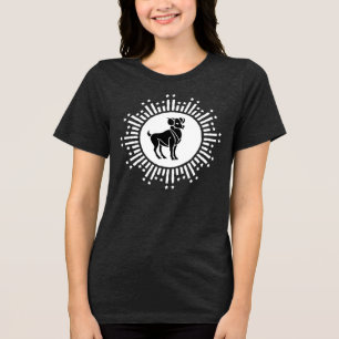 Ram Stierbeeld Kosmische Steruitbarsting Ontwerp Tri-Blend Shirt