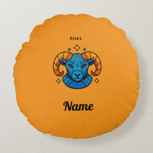 Ram Stierbeeld Pop Art Retro Illustratie Rond Kussen
