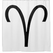 Ram Symbool Aries Sterrenbeeld Douchegordijn (Voorkant)