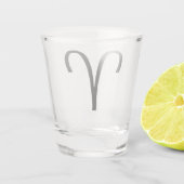 Ram Symbool Aries Sterrenbeeld Shot Glas (Achterkant)