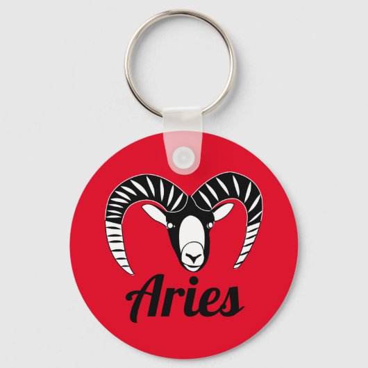 Ram Symbool Astrologisch Teken Aries Sleutelhanger (Voorkant)