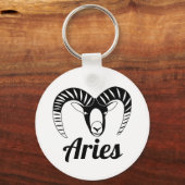Ram Symbool Astrologisch Teken Aries Sleutelhanger (Achterkant)