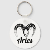 Ram Symbool Astrologisch Teken Aries Sleutelhanger (Achterkant)