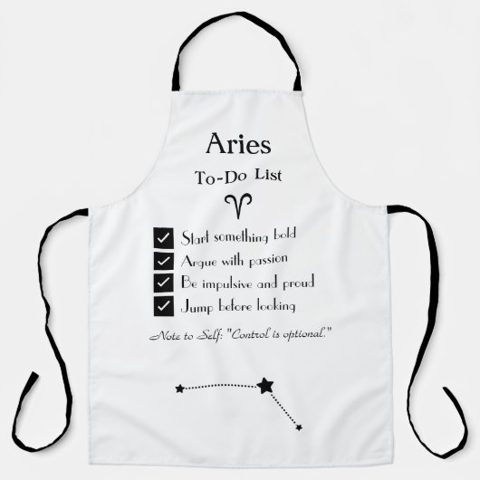 Ram – takenlijst schort (Voorkant)