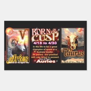 Ram Taurus zodiac Cusp van valxart Rechthoekige Sticker