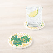 Ram Teken van de dierenriem op een Zandsteen Onderzetter (Zijkant)