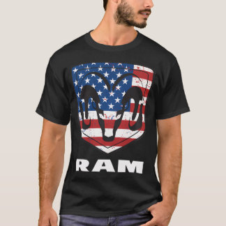 Ram Trucks Shield Flag Frontback T-shirt