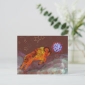 Ram vecht tegen het virus briefkaart (Staand voorkant)