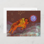 Ram vecht tegen het virus briefkaart (Voorkant / Achterkant)