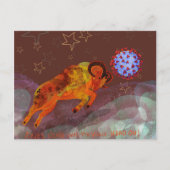 Ram vecht tegen het virus briefkaart (Voorkant)