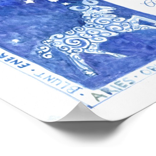 Ram Verjaardag waterverf print (Hoek)