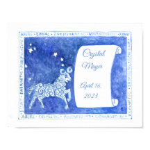 Ram Verjaardag waterverf print