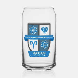 Ram Verjaardagsembleem™ voor 21-31 maart Blikvorm Glas