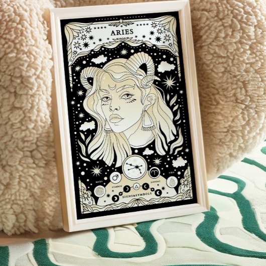 Ram Vet en Dynamisch - Astrologie Kunst Poster