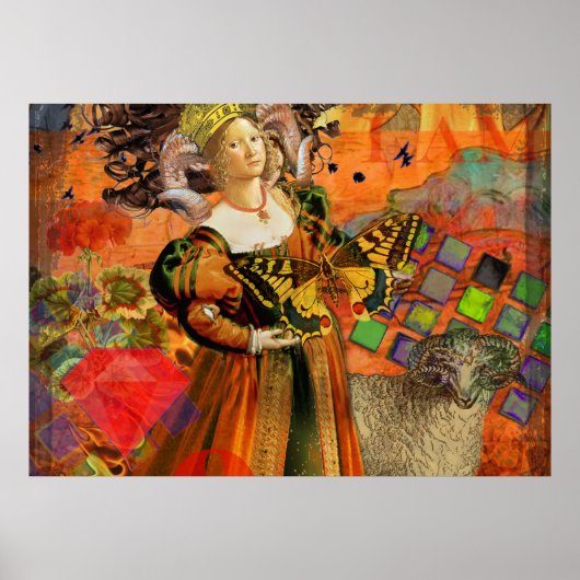 Ram Vrouw Gotische Illustratie Poster (Voorkant)