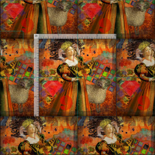 Ram Vrouw Oranje: Gotische Ram Antieke Kunst Colla Stof