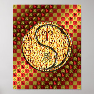 Ram & Vuur Draak Poster