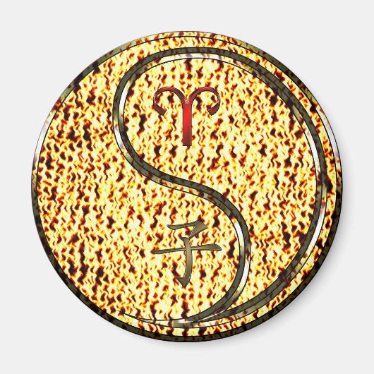 Ram & vuur Rat Magneet (Voorkant)