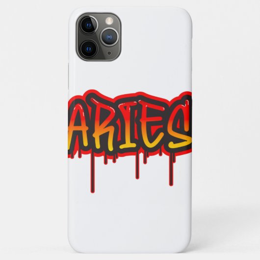 RAM Vuur Teken Druipende Woord Kunst Spuitverf Case-Mate iPhone Case (Achterkant)