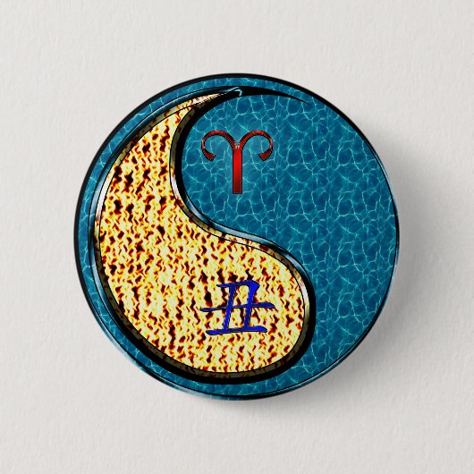 Ram & Water Os Ronde Button 5,7 Cm (Voorkant)