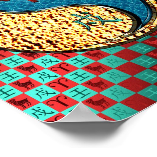 Ram & Waterhond Poster (Hoek)