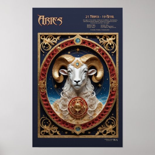 Ram - Westerse Dierenriem Poster (Voorkant)
