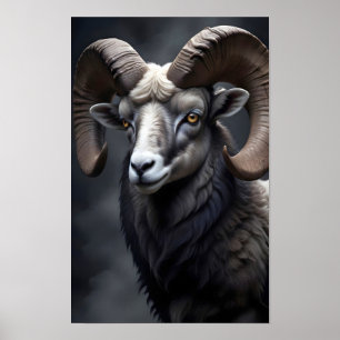 Ram Wildlife Majestic Natuur Life Poster Behang