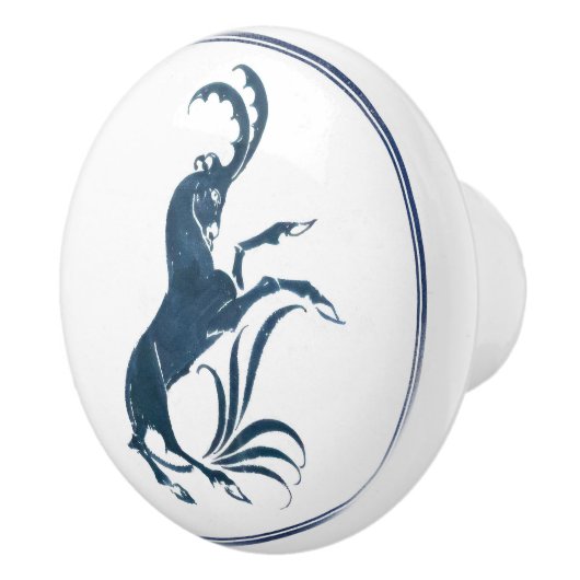 Ram William De Morgan Dutch Delft Blue Keramische Knop (Rechts)