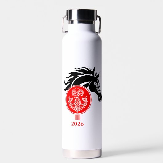 Ram x Jaar van het Paard 2026 Waterfles (Voorkant)