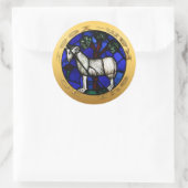 Ram Year of Aries Glas in lood Windows Sticker (Tas)