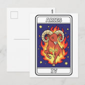 Ram Zodiac Astrologie Illustratie Briefkaart (Voorkant / Achterkant)
