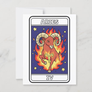Ram Zodiac Astrologie Illustratie Briefkaart