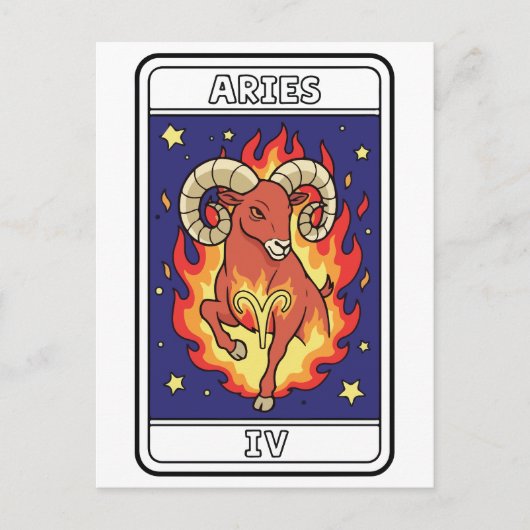 Ram Zodiac Astrologie Illustratie Briefkaart (Voorkant)