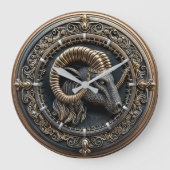 Ram-Zodiac Astrolologie wandklok (Voorkant)