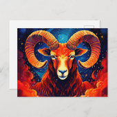 Ram Zodiac Collectie Briefkaart (Voorkant / Achterkant)