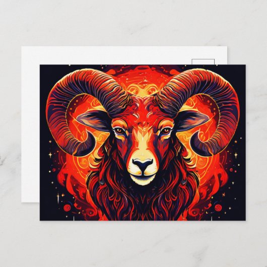 Ram Zodiac Collectie Briefkaart (Voorkant / Achterkant)
