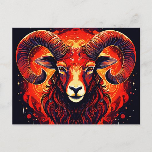 Ram Zodiac Collectie Briefkaart (Voorkant)
