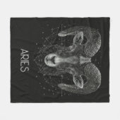 Ram Zodiac Constellation Fleece Deken (Voorkant (Horizontaal))
