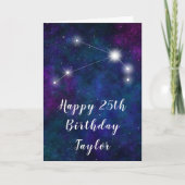 Ram Zodiac Constellation Happy Birthday Kaart (Voorkant)