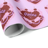 Ram Zodiac Coquette Hart Verjaardagstaart Cadeaupapier (Rol Hoek)