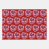 Ram Zodiac Coquette Hart Verjaardagstaart Inpakpapier Vel (Voorkant 2)