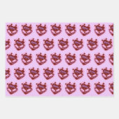 Ram Zodiac Coquette Hart Verjaardagstaart Inpakpapier Vel (Voorkant)