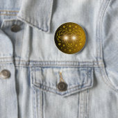 Ram Zodiac Embleem | Minimaal Hemels Symbool Ronde Button 5,7 Cm (In situ)