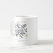 Ram zodiac geboorte bloem maand verjaardag koffiemok (Voorkant links)