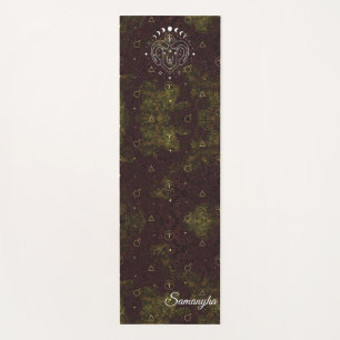 Ram Zodiac gepersonaliseerde Paarse oosterse goud Yogamat