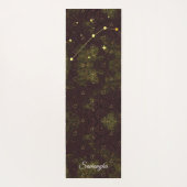 Ram Zodiac gepersonaliseerde Paarse oosterse goud Yogamat (Achterkant)