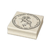 Ram Zodiac Hand getrokken kuif | Retouradres Rubberstempel (Stempel)