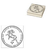 Ram Zodiac Hand getrokken kuif | Retouradres Rubberstempel (Gestempeld)