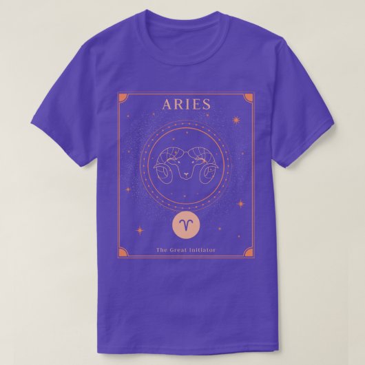 Ram Zodiac Horoscoop Teken Astrologie Tarot Kosmos T-shirt (Design voorkant)