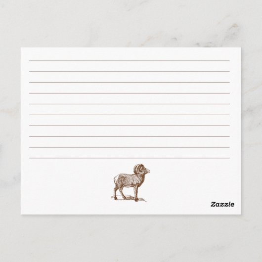 Ram zodiac karakteristieken briefkaart (Achterkant)